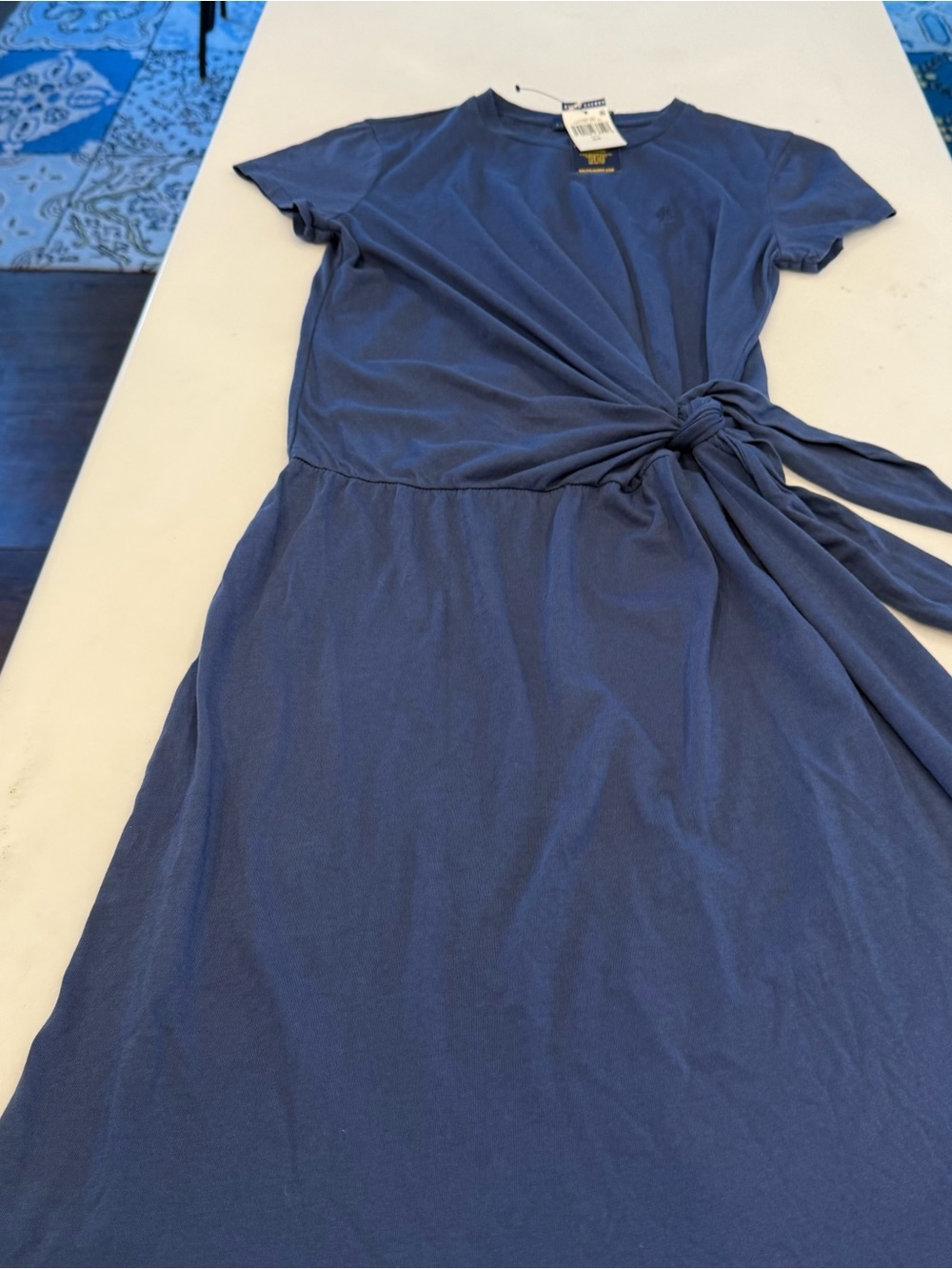 Polo Ralph Lauren Women’s Wrap T-Shirt Dress Navy Blue Tie Waist Sz S/P NWT - Picture 10 of 14